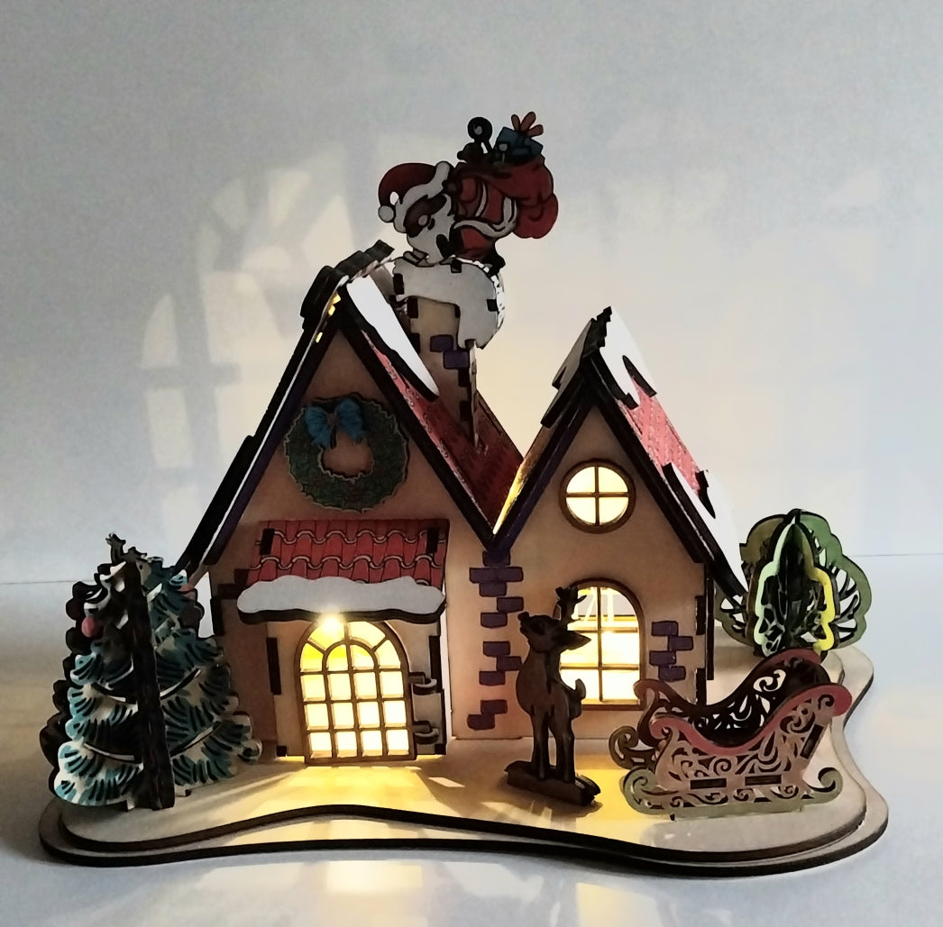 Maison avec père Noël