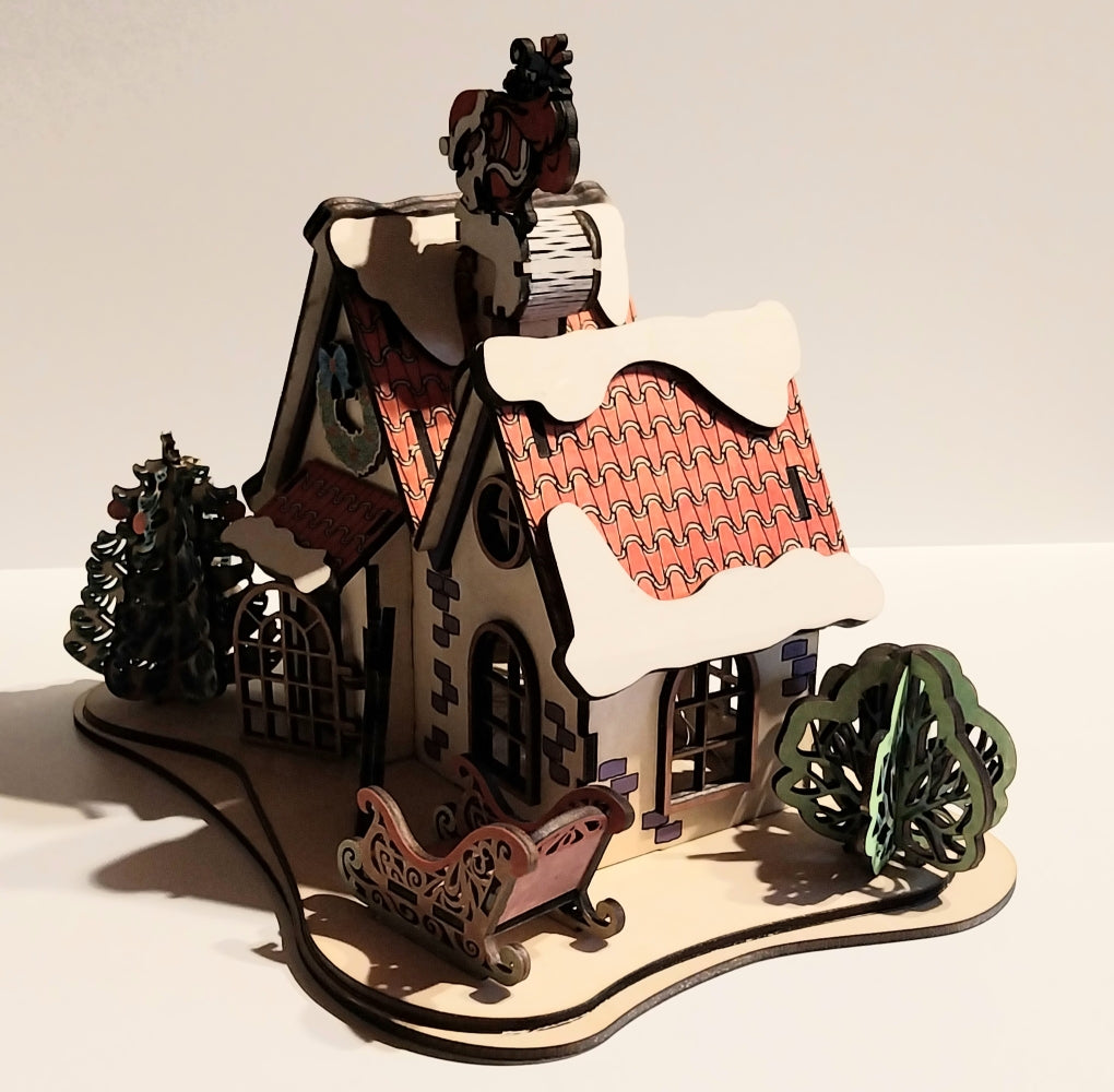 Maison avec père Noël
