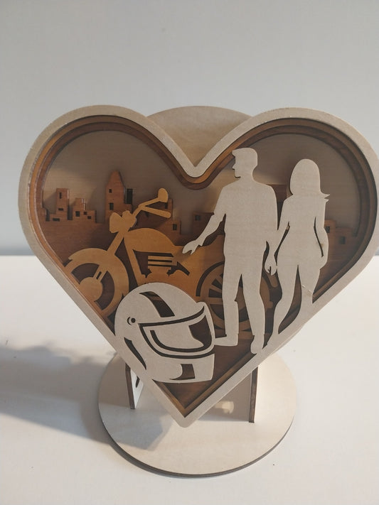coeur couple moto